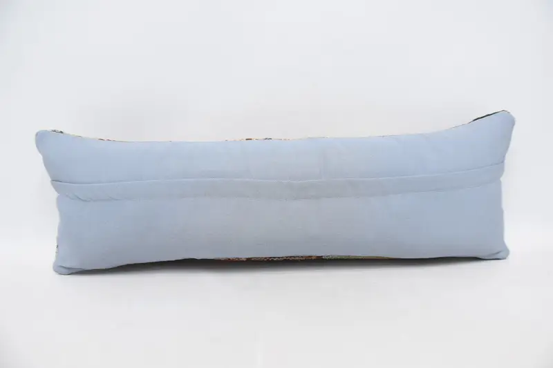 Vintage Kilim Pillow, Car Pillow Case, Kilim Cushion Sham, Pillow, Interior Designer Pillow, 12x36 Blue Pillow Case, Square Throw Cushion Cover - 6