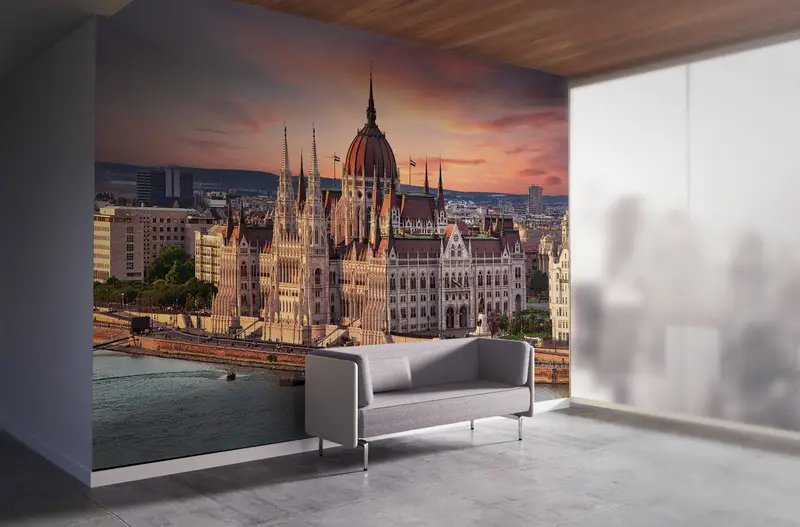 Paper Wall Art ,Modern Wall Paper,Hungarian Parliament Building,Wall Paper Peel and Stick,Hungarian Wallpaper, - 4