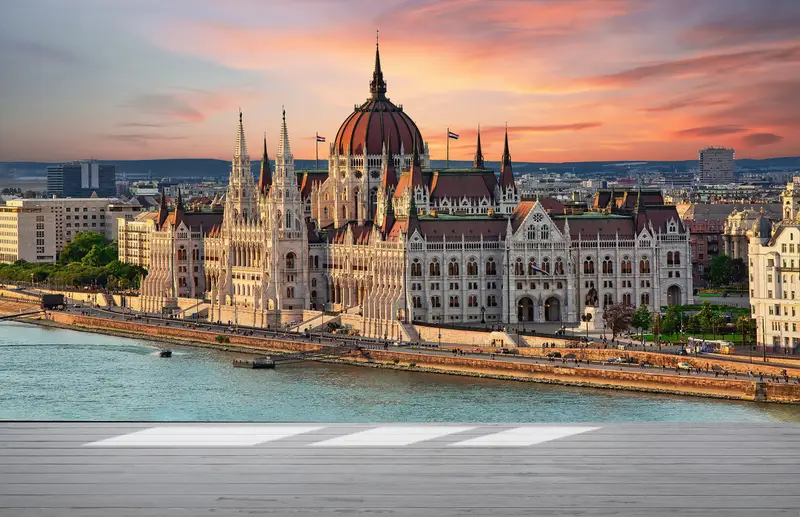 Paper Wall Art ,Modern Wall Paper,Hungarian Parliament Building,Wall Paper Peel and Stick,Hungarian Wallpaper, - 2
