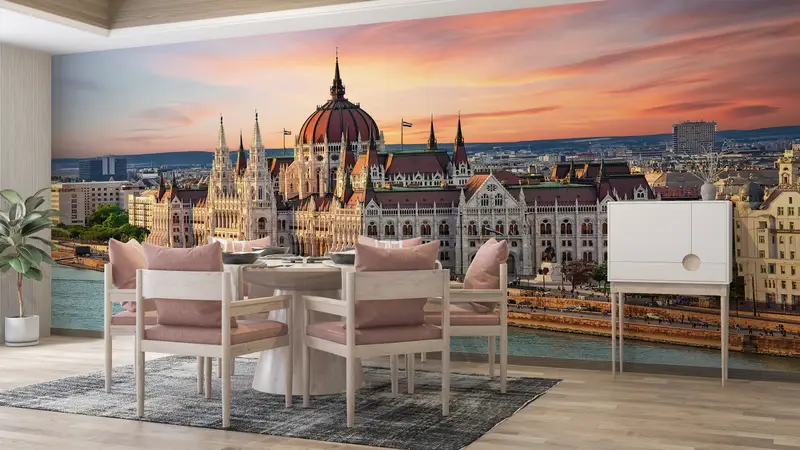 Paper Wall Art ,Modern Wall Paper,Hungarian Parliament Building,Wall Paper Peel and Stick,Hungarian Wallpaper, - 7