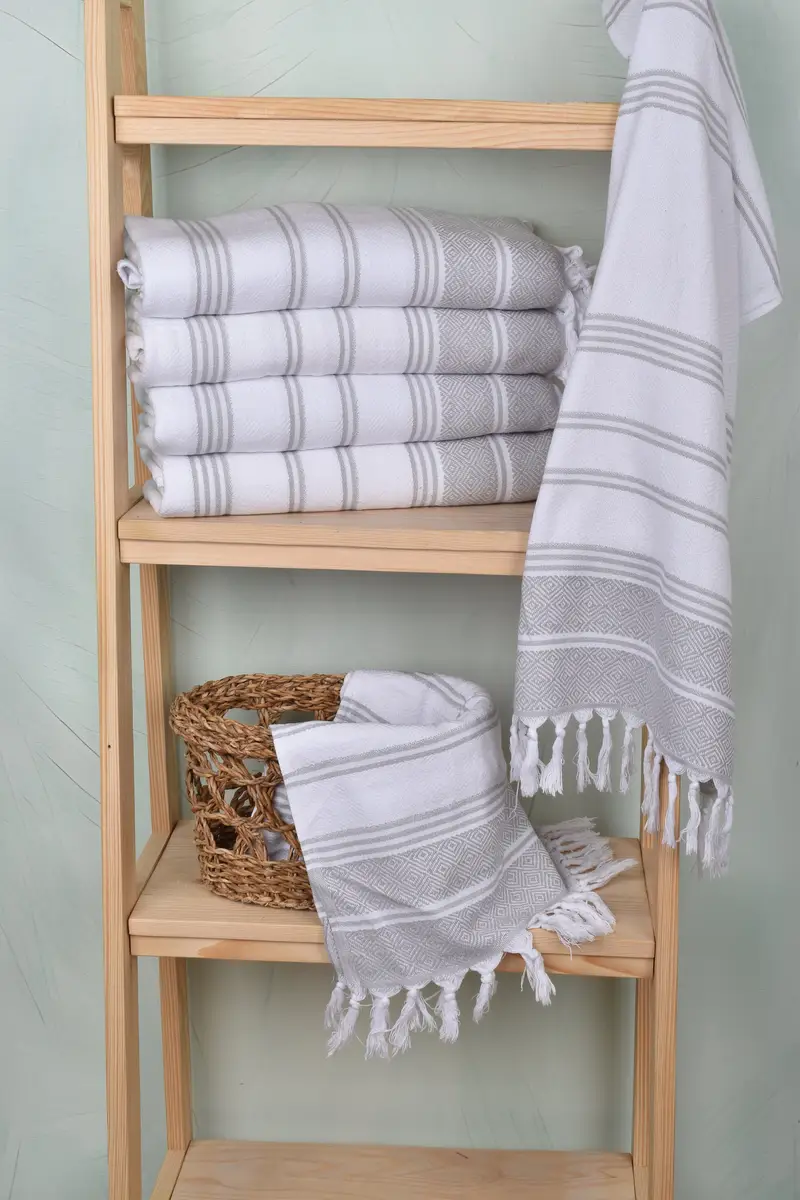 Turkish Towel Monogram, Personalized Hand Towel, Spa Towel, Turkish Towel Hand Towel, Wedding Favors, 40x18 Cotton Diamond Towel, Bridal Party Gifts - 3