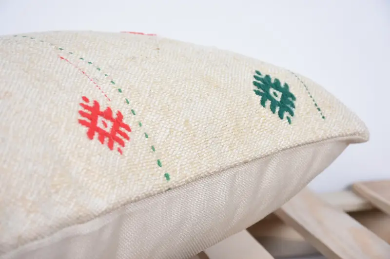 Pillow for Sofa, Cushion Case, Kilim Cushion Sham, Kilim Pillow Cover, 12x20 Beige Pillow Case, Pastel Pillow Cover, Aesthetic Pillow Sham - 7