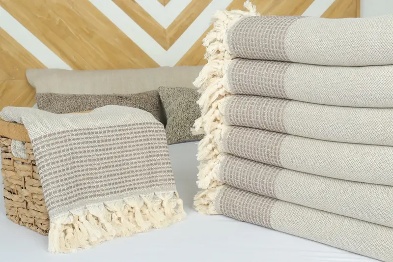 Personalized Gift For Her, 96x92 Cotton Striped Towel, Personalized Blanket, Throw Blanket Couch, Turkish Throw Blanket, Bridesmaid Gifts - 4