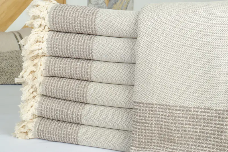 Personalized Gift For Her, 96x92 Cotton Striped Towel, Personalized Blanket, Throw Blanket Couch, Turkish Throw Blanket, Bridesmaid Gifts - 2
