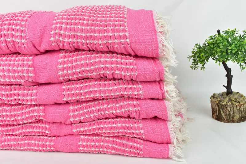 Woven Throw Blanket, Bachelorette Party Favors Beach, Wedding Favors, 84x80 Cotton Waffle Towel, Bridal Shower Gift, Beach Theme Wedding Gift - 3