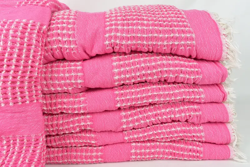 Woven Throw Blanket, Bachelorette Party Favors Beach, Wedding Favors, 84x80 Cotton Waffle Towel, Bridal Shower Gift, Beach Theme Wedding Gift - 1