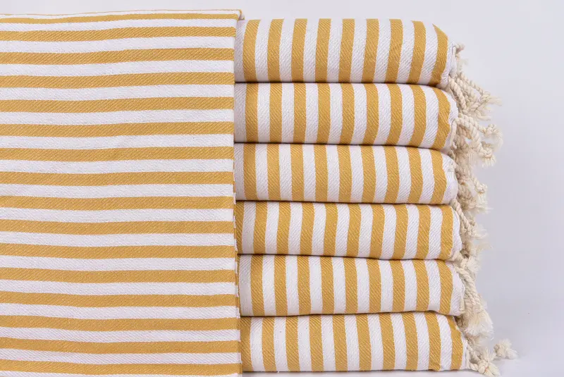 Bridal Shower Favors, Best lightweight Turkish towel for travel USA, Wedding Gifts Towel, 70x40 Cotton Striped Towel, Bath towel, Family Gift - 1