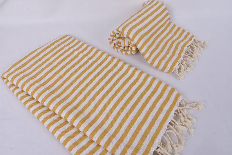 Bridal Shower Favors, Best lightweight Turkish towel for travel USA, Wedding Gifts Towel, 70x40 Cotton Striped Towel, Bath towel, Family Gift - 7