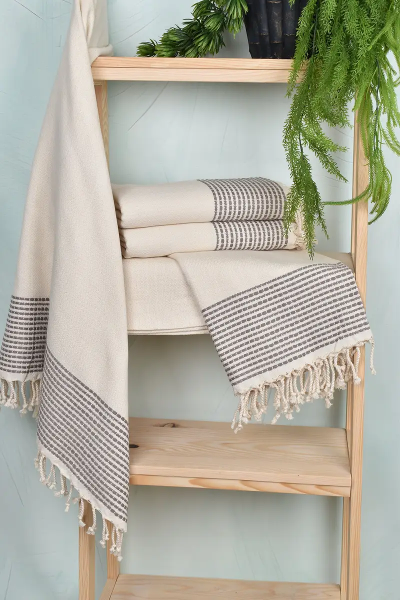 Welcome Wedding Gift, Scarf Towel, Summer Gift, Turkish Towel USA, Organic Beach Towel, Spa Towel, 70x36 Cotton Striped Towel, Beach Towel Bulk - 6