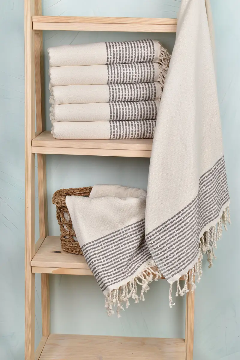 Welcome Wedding Gift, Scarf Towel, Summer Gift, Turkish Towel USA, Organic Beach Towel, Spa Towel, 70x36 Cotton Striped Towel, Beach Towel Bulk - 3