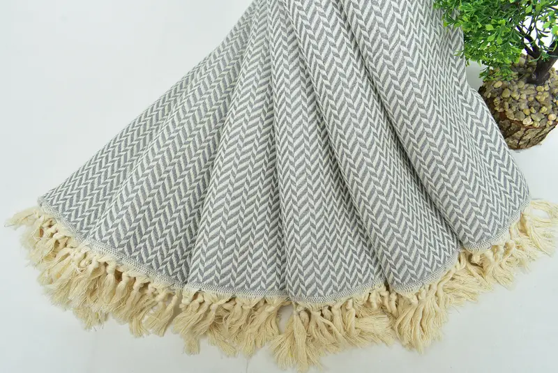 Travel Towel, Personalized Wedding Gift, 36x18 Cotton Chevron Towel, Wedding Gift, Wedding Favors, Boyfriend Gift, Kitchen Towel, Decorative Towel - 4