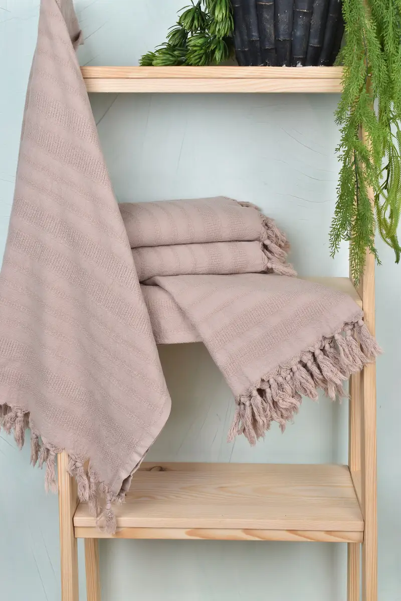 Lightweight Turkish towel, Pool Towels, Gift Boxes Towel, Absorbent towel, 68x36 Cotton Stonewashed Striped Towel, Home Decor Gifts, Summer Towel - 6