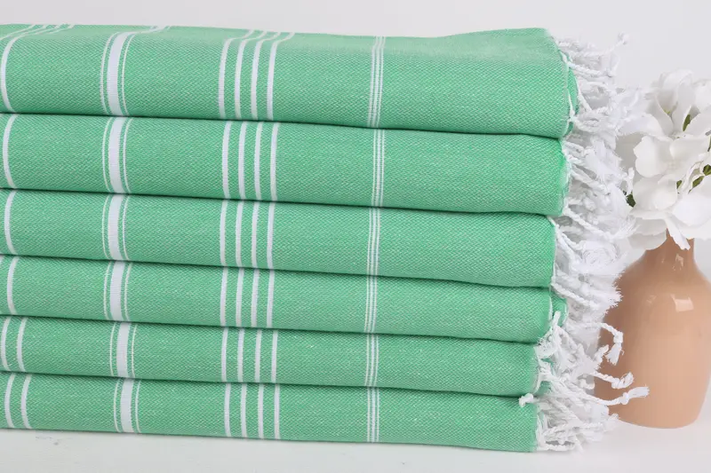 70x40 Cotton Striped Towel, Handmade Turkish hammam towel, Best Beach Towel, Holiday Towel, Lightweight Turkish towel, Gift For Her, Baby Boy Gift - 3