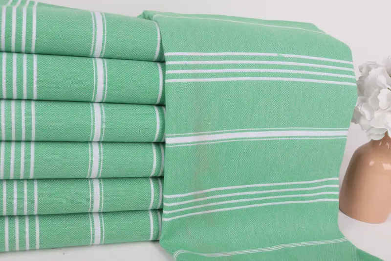 70x40 Cotton Striped Towel, Handmade Turkish hammam towel, Best Beach Towel, Holiday Towel, Lightweight Turkish towel, Gift For Her, Baby Boy Gift - 2
