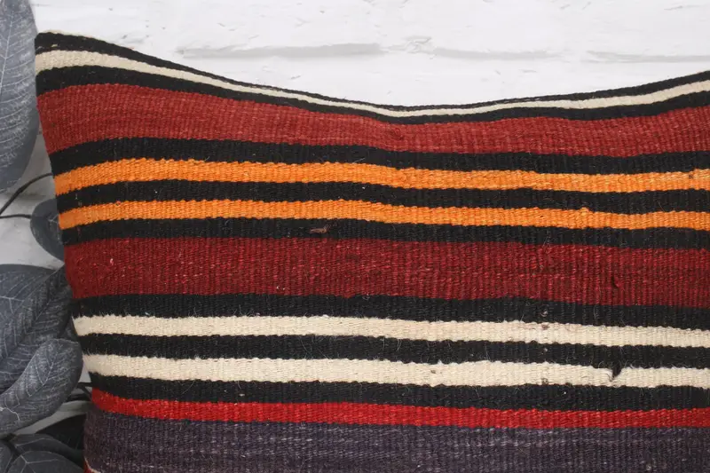 Designer Throw Cushion, Interior Designer Pillow, Vintage Kilim Throw Pillow, 20x20 Orange Pillow Case, Pillow for Couch, Cushion Case - 2