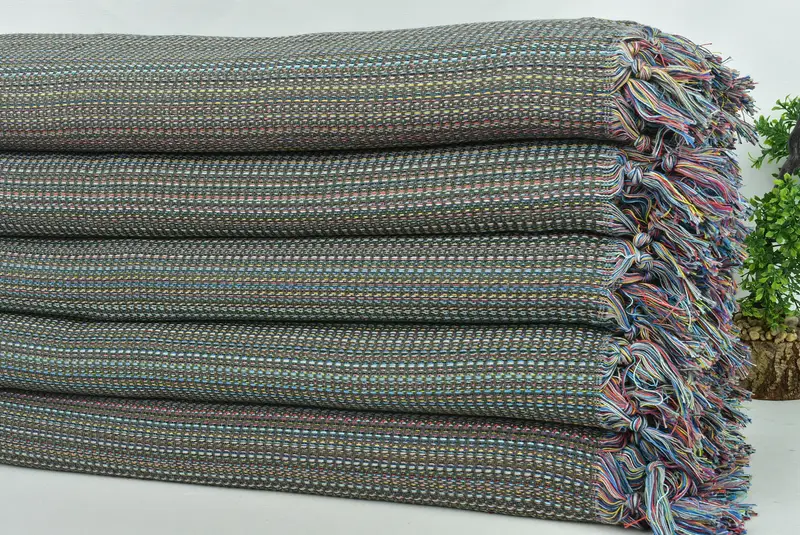 Aesthetic Blanket, Bridesmaid Gifts, Bridal Shower Gift, 90x88 Cotton Colorful Diamond Towel, Bachelorette Party Gifts, Turkish Bedcover, Tablecloth - 3