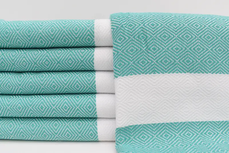 70x40 Cotton Diamond Towel, Quick-dry towel, Unique Wedding Gift, Luxury towel, Housewarming Gift, Baby Boy Gift, Turkish Beach Towel Monogram - 1