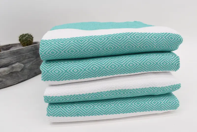 70x40 Cotton Diamond Towel, Quick-dry towel, Unique Wedding Gift, Luxury towel, Housewarming Gift, Baby Boy Gift, Turkish Beach Towel Monogram - 6