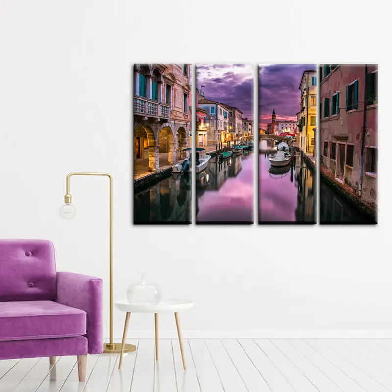 Purple Clouds Over The Grand Canal, Grand Canal Wall Art, Grand Canal Canvas, Venice Wall Art, Venice Canvas, Italy Landscape, Italy Canvas - 7