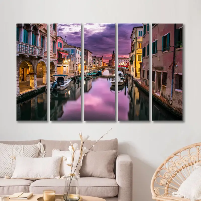 Purple Clouds Over The Grand Canal, Grand Canal Wall Art, Grand Canal Canvas, Venice Wall Art, Venice Canvas, Italy Landscape, Italy Canvas - 1