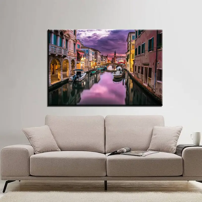 Purple Clouds Over The Grand Canal, Grand Canal Wall Art, Grand Canal Canvas, Venice Wall Art, Venice Canvas, Italy Landscape, Italy Canvas - 5