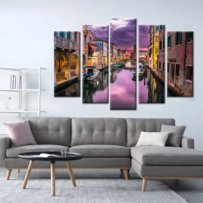 Purple Clouds Over The Grand Canal, Grand Canal Wall Art, Grand Canal Canvas, Venice Wall Art, Venice Canvas, Italy Landscape, Italy Canvas - 8