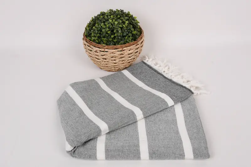 Custom Towel, Travel towel, Organic Cotton Towel, Halloween Bachelorette Party Favors, 64x40 Cotton Striped Towel, Halloween Gifts, Fouta towel - 4