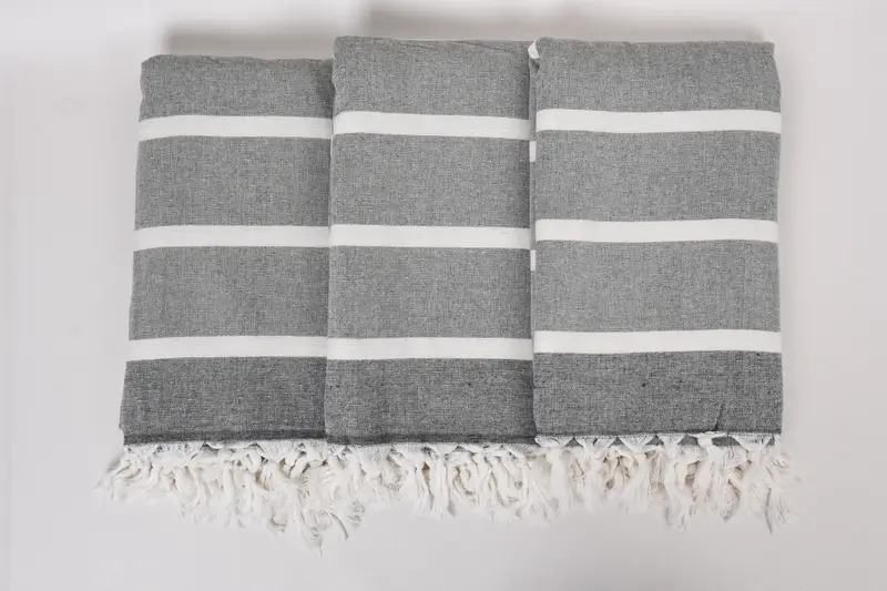 Custom Towel, Travel towel, Organic Cotton Towel, Halloween Bachelorette Party Favors, 64x40 Cotton Striped Towel, Halloween Gifts, Fouta towel - 7