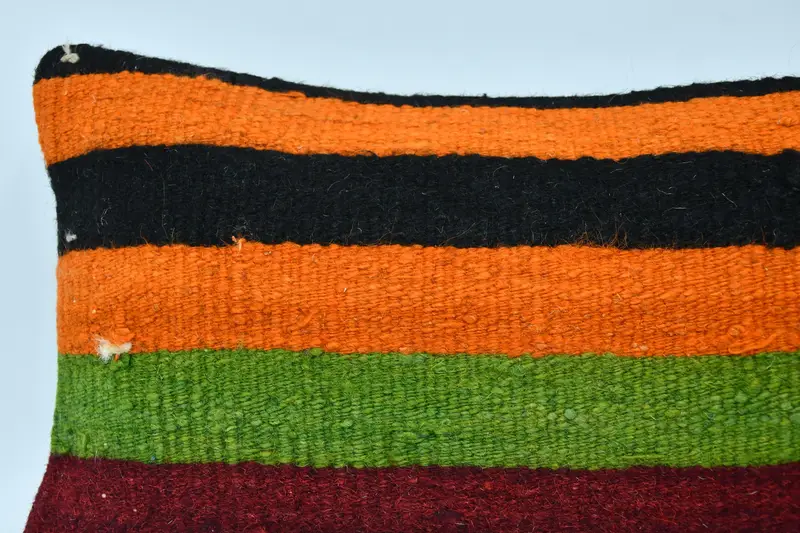 Vintage Kilim Pillow, 12x36 Green Cushion Cover, Handmade Kilim Cushion, Square Throw Cushion, Pillow Sham, Throw Kilim Pillow - 2