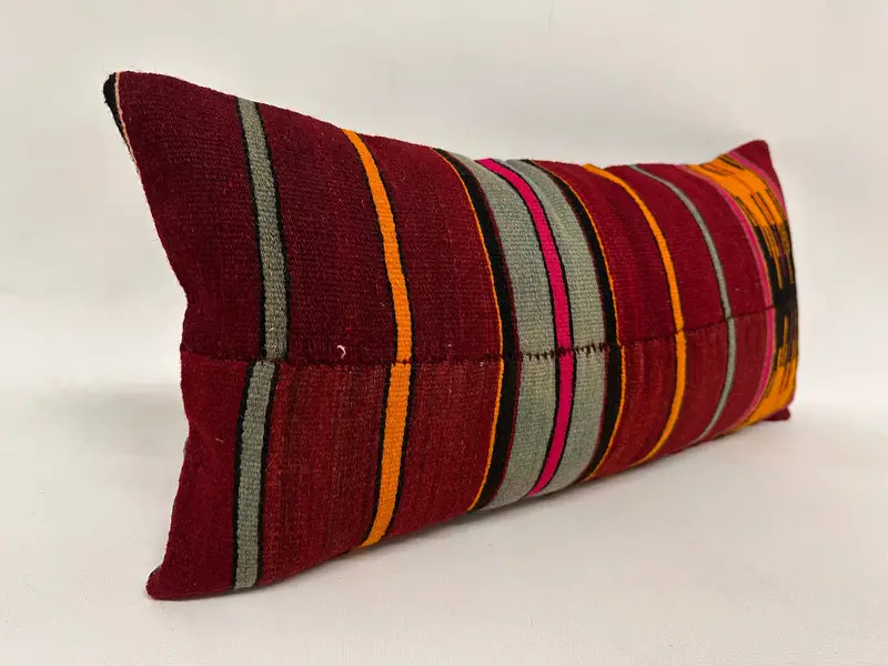 Pillow Sham, 12x24 Red Cushion Case, Southwestern Pillow, Boho Pillow, Indoor Cushion, Pillow for Couch, Pillow for Sofa, Oriental Pillow Sham - 4