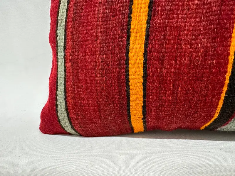 Pillow Sham, 12x24 Red Cushion Case, Southwestern Pillow, Boho Pillow, Indoor Cushion, Pillow for Couch, Pillow for Sofa, Oriental Pillow Sham - 2
