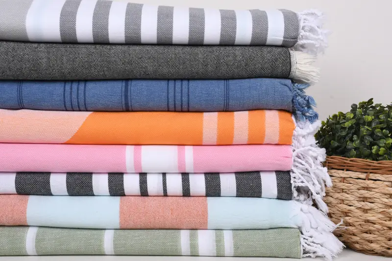 Summer Towel, Lightweight Turkish towel, Custom Wedding Gifts, 70x40 Cotton Set of 8 Towel, Personalized Bridesmaid Gift, Anniversary Gift For Her - 2