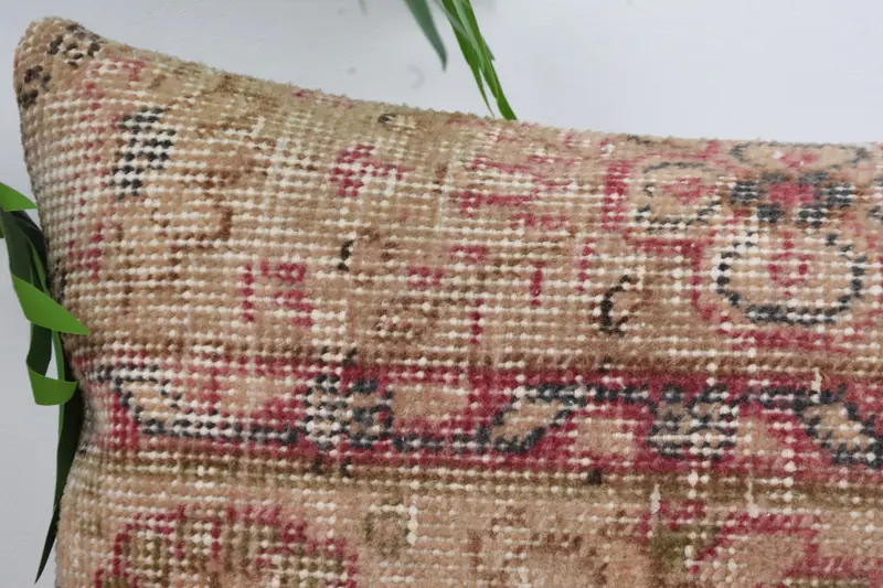 Cushion Cover, Pillow for Sofa, Kilim Cushion Sham, Turkish Rugs Pillow Case, 12x24 Brown Pillow Case, Vintage Kilim Throw Pillow - 2
