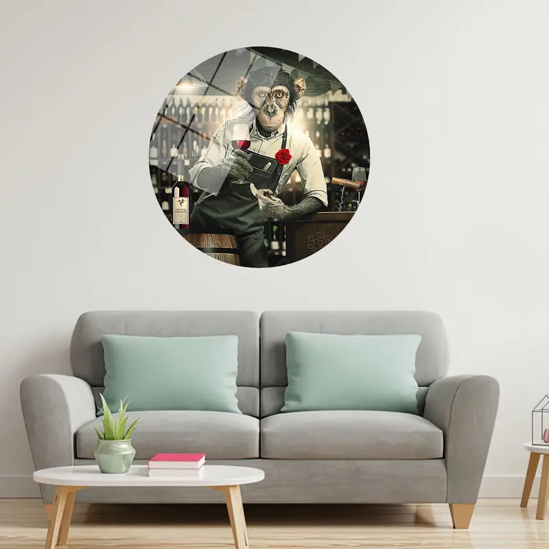 モダンなバンクシー モンキー キャンバス: トレンディで芸術的なプリントの傑作