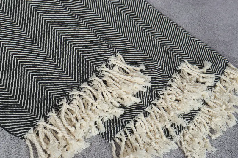 Kids Beach Towel, Turkish towel, Monogram Turkish Bath Towel, Wedding Favors, Bridal Gifts, 70x40 Cotton Herringbone Towel, Sand-free towel - 5