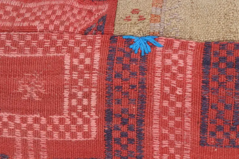 Kilim Cushion Sham, Boho Pillow Sham Cover, 16x48 Red Pillow Case, Cushion Case, Neutral Throw Pillow Case, Retro Cushion, Pillow for Couch - 3