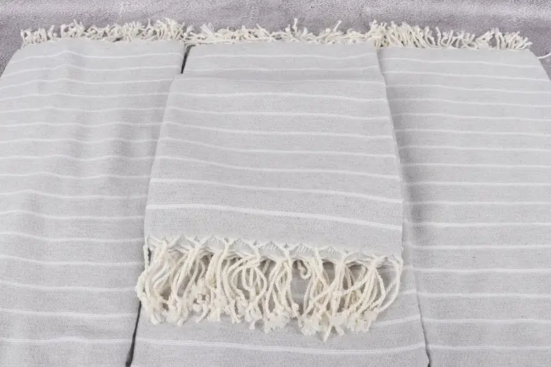 Quick-dry peshtemal, Turkish hand towel, Valentines Day Gift Idea, Beach Towel Gift, 70x40 Cotton Striped Towel, Monogrammed Turkish Towel - 4