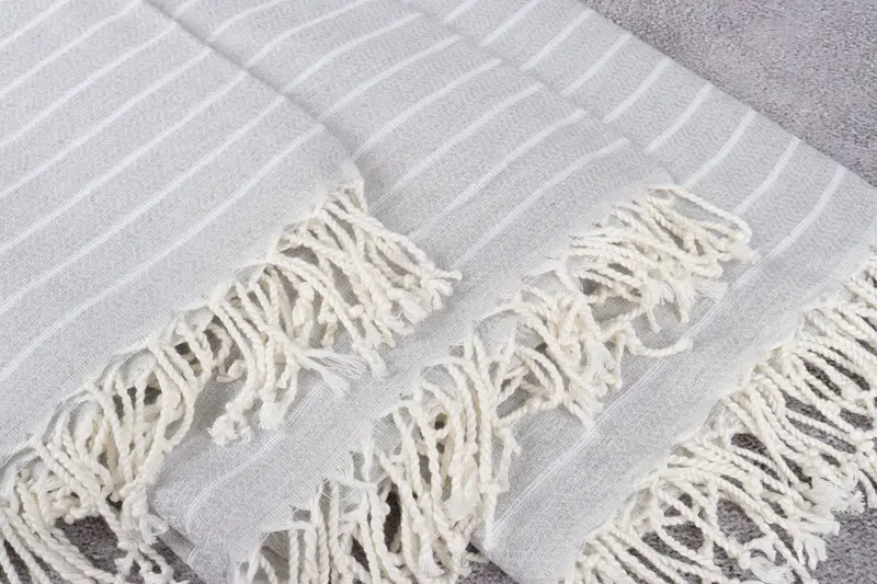 Quick-dry peshtemal, Turkish hand towel, Valentines Day Gift Idea, Beach Towel Gift, 70x40 Cotton Striped Towel, Monogrammed Turkish Towel - 5