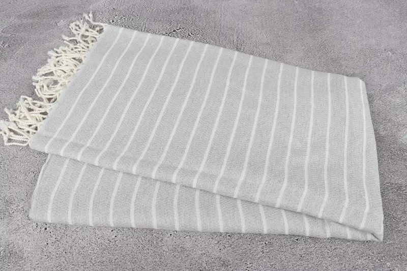 Quick-dry peshtemal, Turkish hand towel, Valentines Day Gift Idea, Beach Towel Gift, 70x40 Cotton Striped Towel, Monogrammed Turkish Towel - 6
