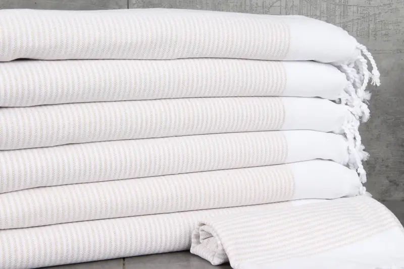 Home Decor Gifts, Bulk Order Towel, Monogram Towels, 40x18 Cotton Striped Towel, Turkish Hand Towel, Personalized Gift, Baby Boy Gift, Kitchen Towel - 2