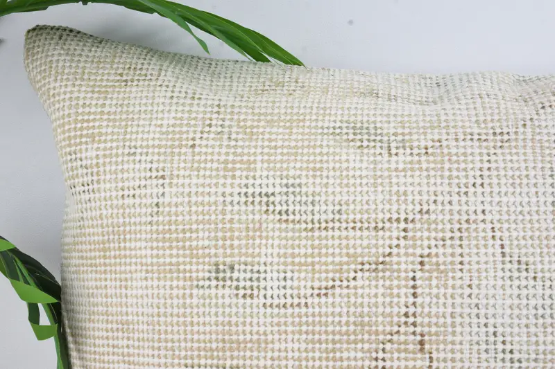Square Throw Pillow Sham, Pillow Sham, Interior Designer Pillow, Vintage Kilim Throw Pillow, Kilim Pillow, 16x24 Beige Cushion Case - 2