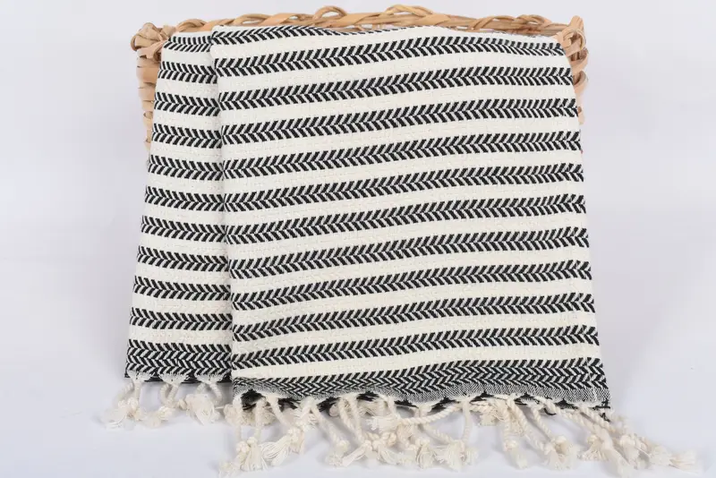 Kitchen Towel, Bridesmaid Gifts, Bathroom Towels, Best Friend Wedding Gift, Beach Theme Wedding Gift, Gift For Boyfriend, 40x18 Cotton Chevron Towel - 5