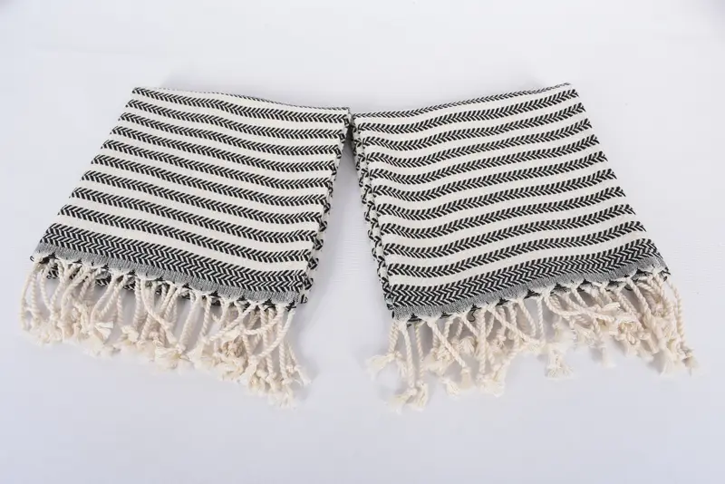Kitchen Towel, Bridesmaid Gifts, Bathroom Towels, Best Friend Wedding Gift, Beach Theme Wedding Gift, Gift For Boyfriend, 40x18 Cotton Chevron Towel - 6