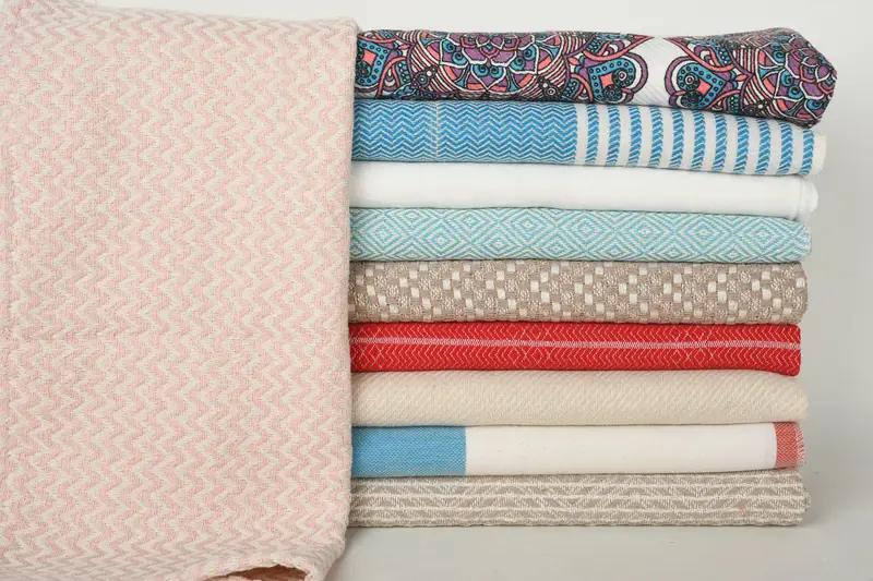 小さなバスタオル オーガニックコットン ハンドタオル 10枚セット 36x18インチ - 1
