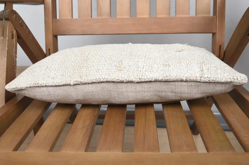 Handmade Kilim Cushion, Pillow for Couch, 8x16 Beige Cushion, Ottoman Pillow Sham, Pillow Case, Turkish Kilim Pillow, Southwestern Pillow Case - 5