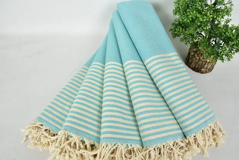 Wedding Hand Made Gift, 68x40 Cotton Striped Towel, Custom Wedding Towel, Bachelorette Party Gifts, Wedding Favors, Family Gift, Absorbent towel - 4
