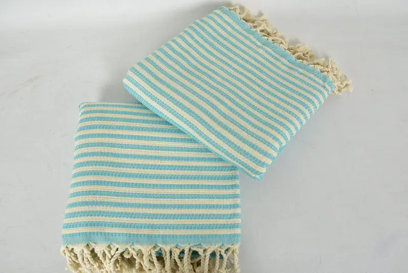 Wedding Hand Made Gift, 68x40 Cotton Striped Towel, Custom Wedding Towel, Bachelorette Party Gifts, Wedding Favors, Family Gift, Absorbent towel - 6