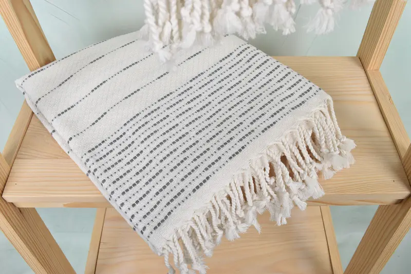Best Friend Christmas Gift, Custom Beach Towel, 70x38 Cotton Striped Design Towel, Best Friend Wedding Gift, Bachelorette Gifts, Best Friend Gift - 5