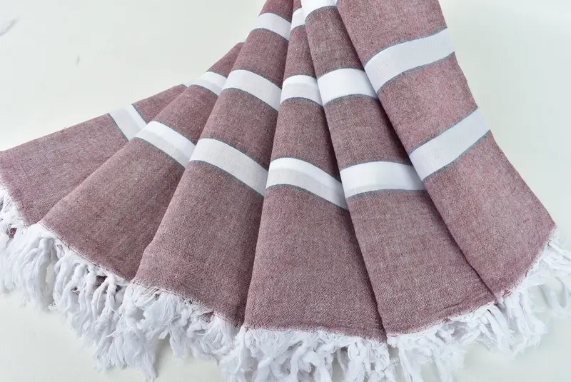 70x40 Cotton Striped Towel, Decorative Towel, Quick-dry travel peshtemal towel, Custom Towel, Bridal Party Gifts, Personalized Gifts, Gift For Him - 4