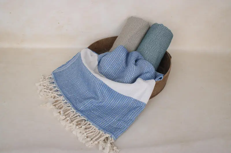 Family Gift Basket, Gift For Her, Bridal Shower Favor, Turkish Towel Beach, 70x40 Cotton Diamond Towel, Wedding Favors, Embroidered Beach Towel - 6